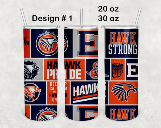 Olathe East Football Skinny Tumbler - Design 1