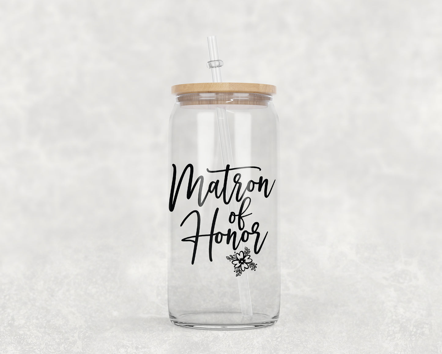 Matron of Honor Glass Can