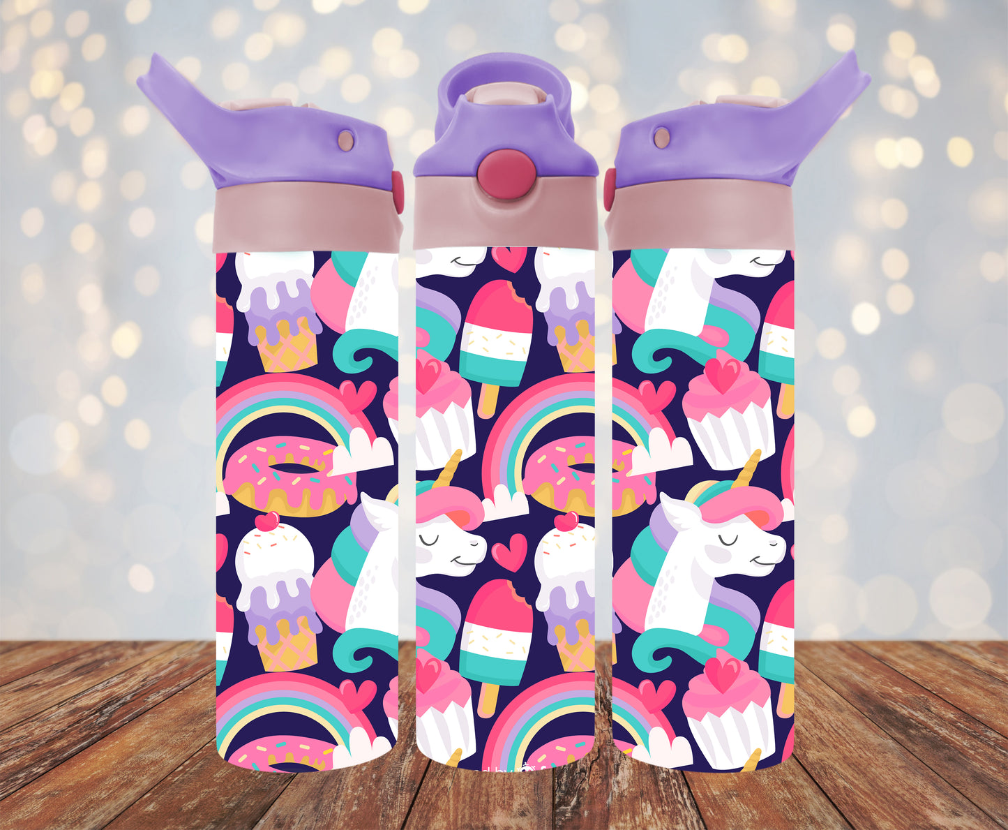 Unicorn Cupcake Kids Flip Top 20 oz. Tumbler